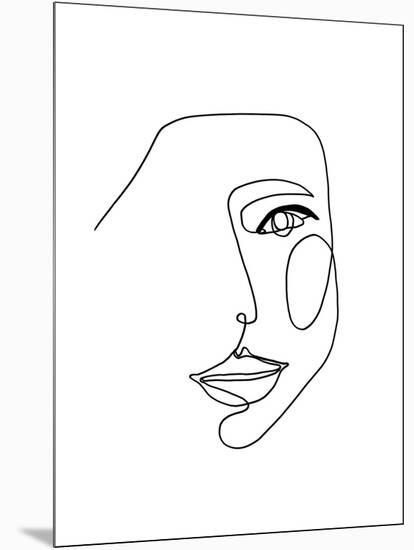 Face Line 1-Design Fabrikken-Mounted Art Print