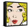 Face of a Beautiful Woman-Pakmor-Framed Stretched Canvas