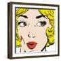 Face of a Beautiful Woman-Pakmor-Framed Art Print