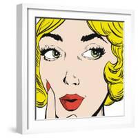 Face of a Beautiful Woman-Pakmor-Framed Art Print