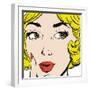 Face of a Beautiful Woman-Pakmor-Framed Art Print