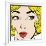 Face of a Beautiful Woman-Pakmor-Framed Art Print