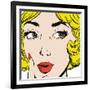 Face of a Beautiful Woman-Pakmor-Framed Art Print