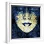 Face of a Woman, Overlayed with Flower Decoration in Blue-Alaya Gadeh-Framed Photographic Print