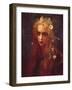 Face of a Young Girl with Flowers in Her Hair (Ophelia), 1876-Ernest Hébert-Framed Giclee Print