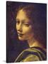 Face of Angel, Detail from Virgin of Rocks, 1483-1490-Leonardo da Vinci-Stretched Canvas