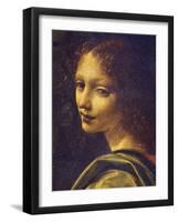 Face of Angel, Detail from Virgin of Rocks, 1483-1490-Leonardo da Vinci-Framed Giclee Print