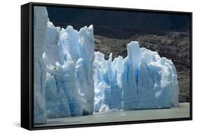 Face of Glaciar Grey (Grey Glacier) on Lago De Grey-Tony-Framed Stretched Canvas