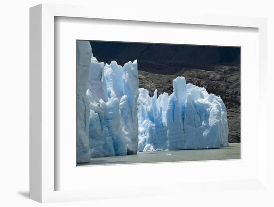 Face of Glaciar Grey (Grey Glacier) on Lago De Grey-Tony-Framed Photographic Print