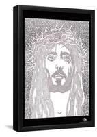 Face of Jesus Text Poster-null-Framed Poster