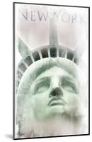 Face Of Liberty-null-Mounted Art Print