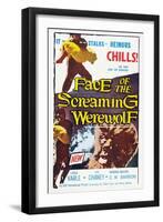 Face of the Screaming Werewolf, 1964-null-Framed Art Print