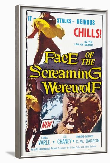 Face of the Screaming Werewolf, 1964-null-Framed Art Print