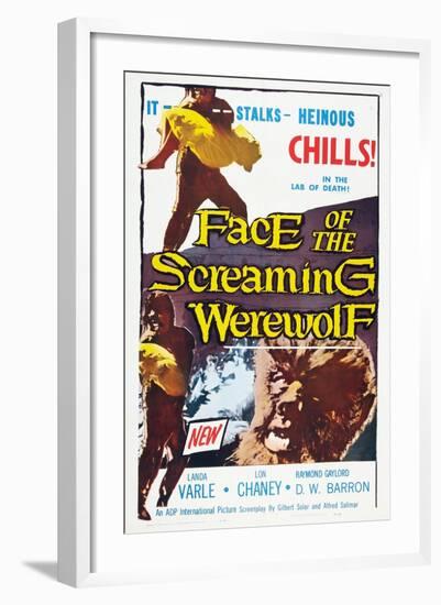 Face of the Screaming Werewolf, 1964-null-Framed Art Print