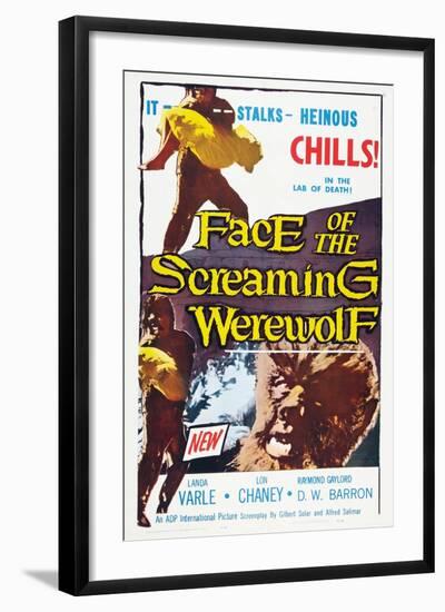 Face of the Screaming Werewolf, 1964-null-Framed Art Print