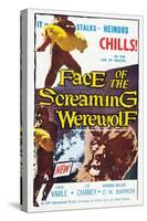 Face of the Screaming Werewolf, 1964-null-Stretched Canvas