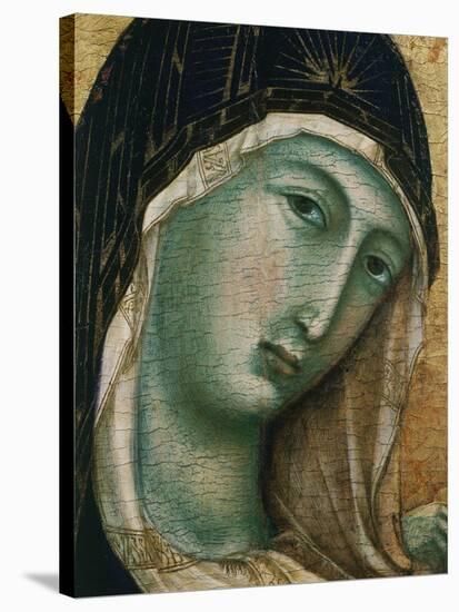 Face of Virgin Mary, from Madonna with Child altarpiece, Convent of San Domenico-Duccio di Buoninsegna-Stretched Canvas
