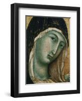 Face of Virgin Mary, from Madonna with Child altarpiece, Convent of San Domenico-Duccio di Buoninsegna-Framed Giclee Print