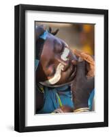 Face Painting with a Mixture of Clay, Turmi, Ethiopia-Jane Sweeney-Framed Premium Photographic Print