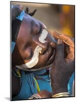 Face Painting with a Mixture of Clay, Turmi, Ethiopia-Jane Sweeney-Mounted Photographic Print
