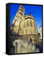 Face Sculpture Below Bonn Cathedral, Bonn, North Rhineland Westphalia, Germany, Europe-Christian Kober-Framed Stretched Canvas