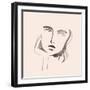 Face Shapes V-Jennifer Parker-Framed Art Print