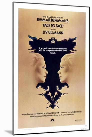 Face to Face, Liv Ullmann, 1976-null-Mounted Art Print