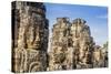 Face Towers in Bayon Temple in Angkor Thom-Michael Nolan-Stretched Canvas