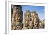 Face Towers in Bayon Temple in Angkor Thom-Michael Nolan-Framed Photographic Print