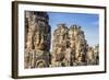 Face Towers in Bayon Temple in Angkor Thom-Michael Nolan-Framed Photographic Print