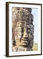 Face Towers in Bayon Temple in Angkor Thom-Michael Nolan-Framed Photographic Print