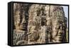 Face Towers in Bayon Temple in Angkor Thom-Michael Nolan-Framed Stretched Canvas