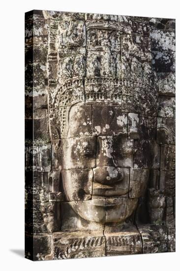 Face Towers in Bayon Temple in Angkor Thom-Michael Nolan-Stretched Canvas