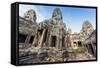 Face Towers in Bayon Temple in Angkor Thom-Michael Nolan-Framed Stretched Canvas