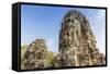 Face Towers in Bayon Temple in Angkor Thom-Michael Nolan-Framed Stretched Canvas