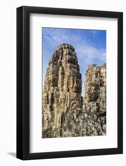 Face Towers in Bayon Temple in Angkor Thom-Michael Nolan-Framed Photographic Print