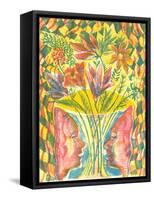 Faces and Flowers-Mary Kuper-Framed Stretched Canvas