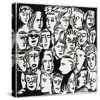 Faces in Black and White-Diana Ong-Stretched Canvas