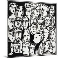 Faces in Black and White-Diana Ong-Mounted Giclee Print