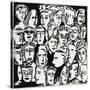 Faces in Black and White-Diana Ong-Stretched Canvas