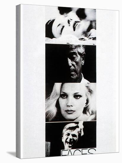 Faces, John Marley, Gena Rowlands, Seymour Cassel, 1968-null-Stretched Canvas