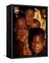 Faces of Ghanaian Children, Kabile, Brong-Ahafo Region, Ghana-Alison Jones-Framed Stretched Canvas