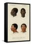 Faces of Racial Types, African and Charrua-null-Framed Stretched Canvas