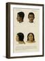 Faces of Racial Types, Bengali and Ojibwe-null-Framed Art Print