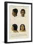 Faces of Racial Types, Bengali and Ojibwe-null-Framed Art Print