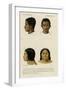 Faces of Racial Types, Bengali and Ojibwe-null-Framed Art Print