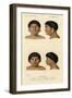 Faces of Racial Types, Botocudo Tribe-null-Framed Art Print