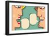 Faces Speaking and Bubbles-GeraKTV-Framed Art Print