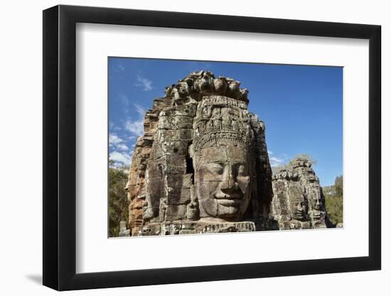 Faces Thought to Depict Bodhisattva Avalokiteshvara, Angkor World Heritage Site-David Wall-Framed Photographic Print