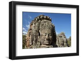 Faces Thought to Depict Bodhisattva Avalokiteshvara, Angkor World Heritage Site-David Wall-Framed Photographic Print